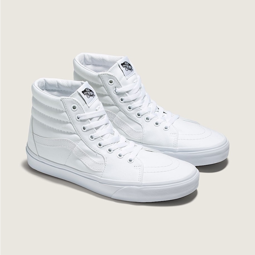 White Vans classic high top Sk8-Hi Shoe The original skate hi-top